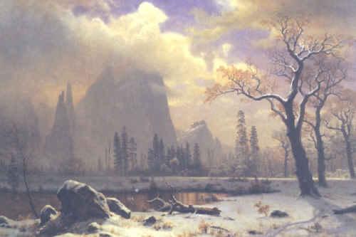 Albert Bierstadt Yosemite Winter Scene oil painting image
